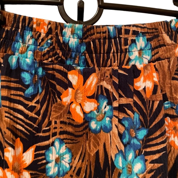 Lands End Tropical Hawaiian Print Skirt Size XS (2-4) Pockets Flare - Picture 7 of 7
